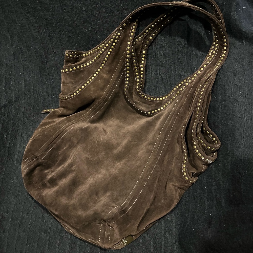 Kooba Brown Suede Shoulder Bag
